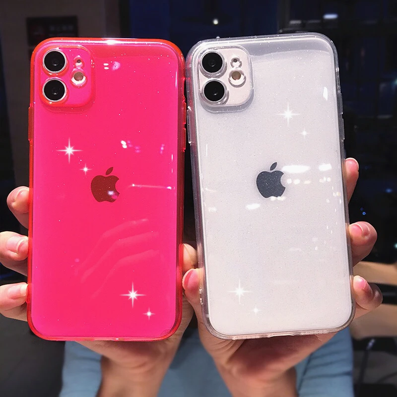 Флуоресцентный прозрачный чехол Lovebay для телефона iPhone 11 Pro X XR XS Max 8 7 6s Plus SE 2020
