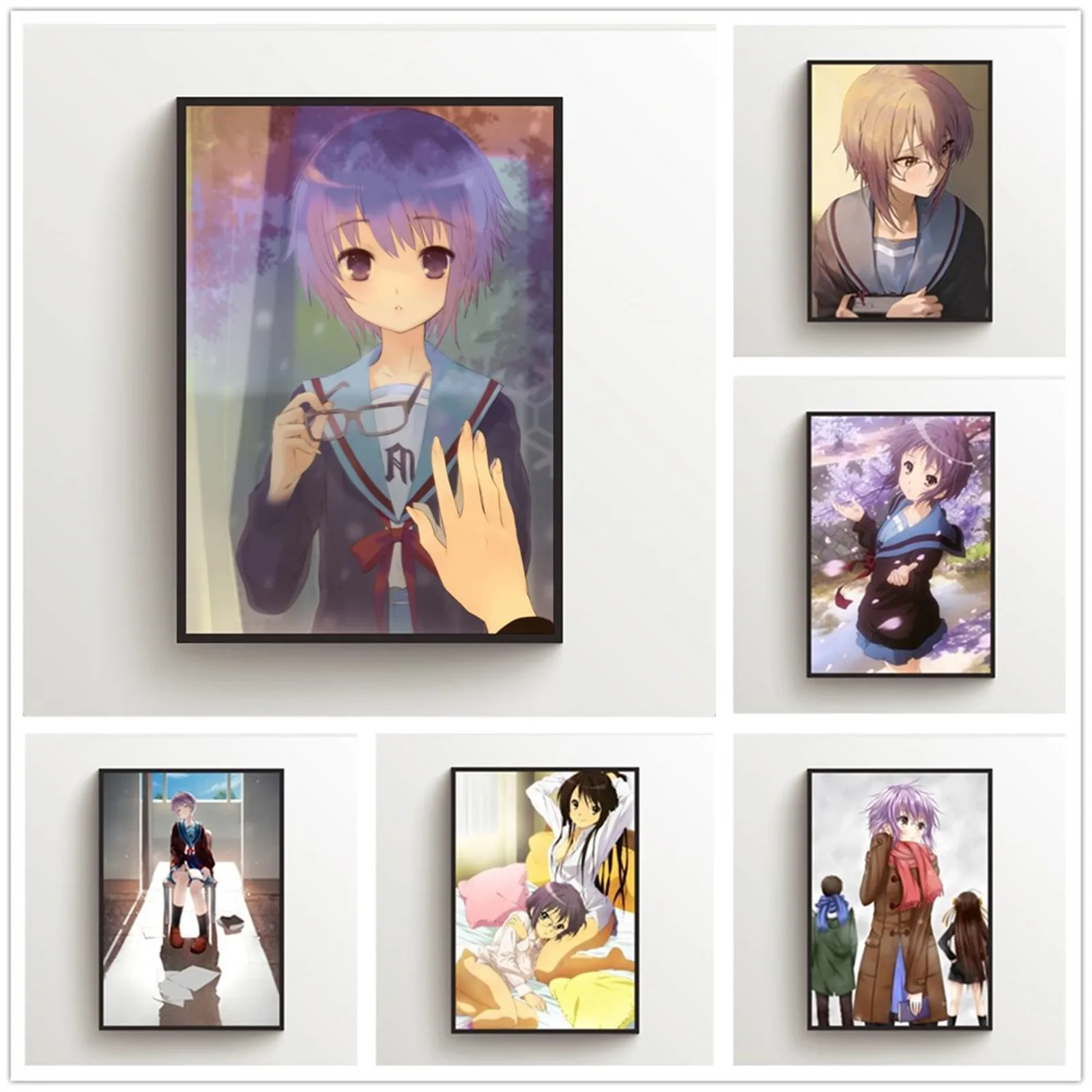 Картина на холсте WTQ аниме плакаты меланхоли Харухи джузумия Нагато Настенный