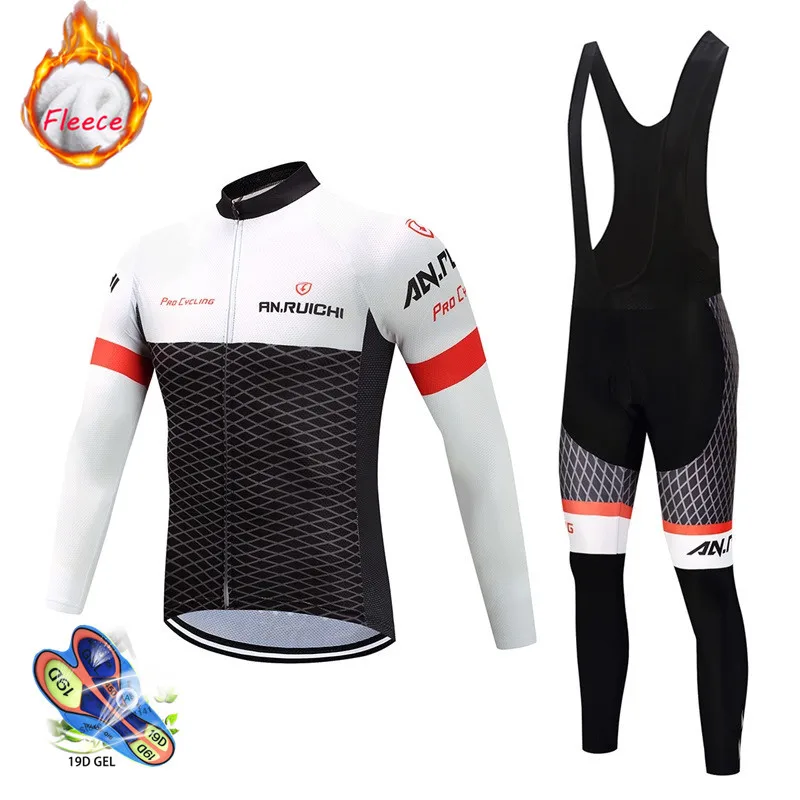 long cycling set 6 Новинка, зимний термальный флисовый комплект Джерси для велоспорта, дышащий, Ropa Ciclismo, мужская одежда с длинным рукавом для горного велосипеда, одежда для занятий спортом на открытом воздухе - Цвет: long cycling set 6