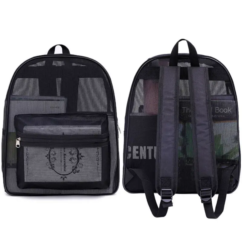Прозрачный сетчатый рюкзак школьные ранцы для студентов дорожные сетчатые