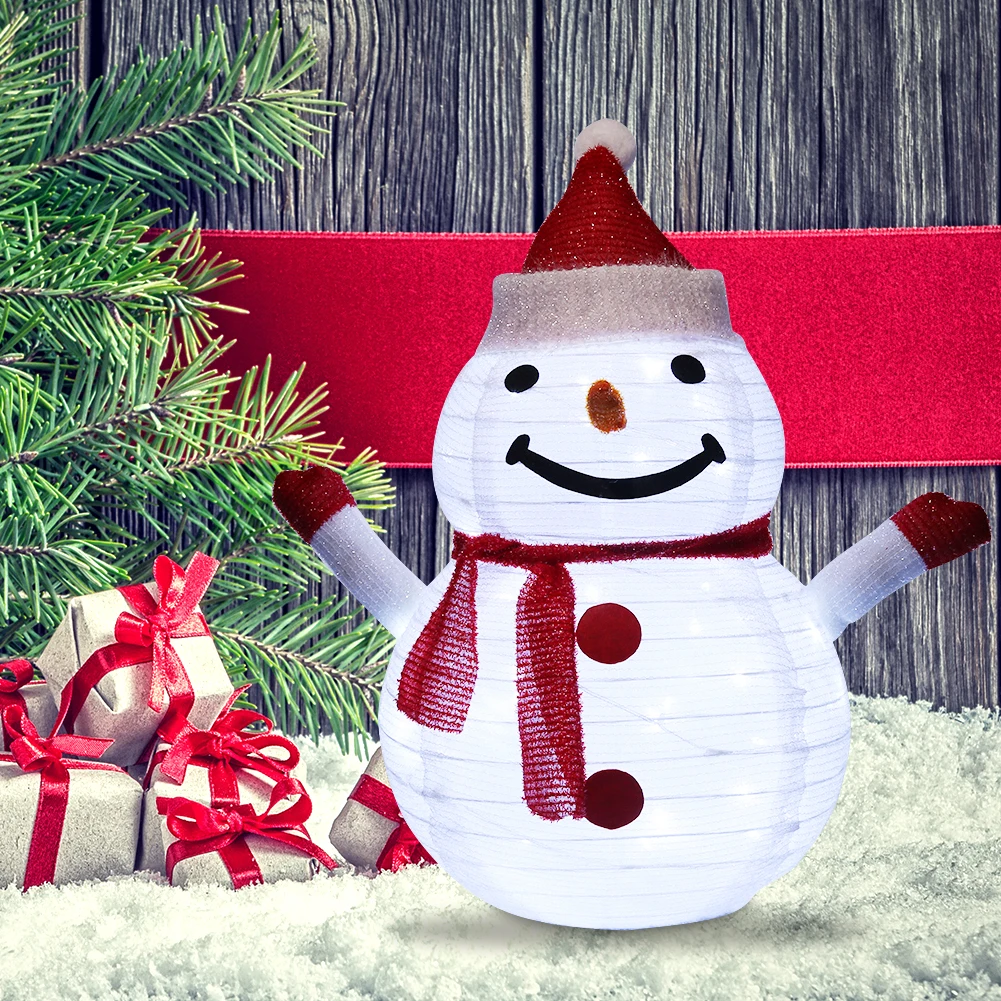 

Christmas Snowman Lamp LED Lawn Foldable Lantern with 40 LED Christmas Atmosphere Bedside Lamp Xmas Tree Hanging Decoration