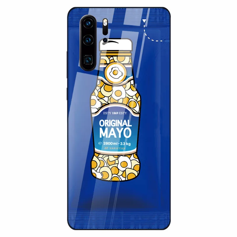 Чехол для huawei mate P30 mate 20 P20 Lite глянцевый чехол из закаленного стекла для телефона для Nova 3 Honor 9 10 Lite 8X MAX чехол с забавным рисунком