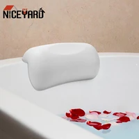 soft non slip spa bath pillow easy to clean with suction cups bathtub headrest bathroom accessories