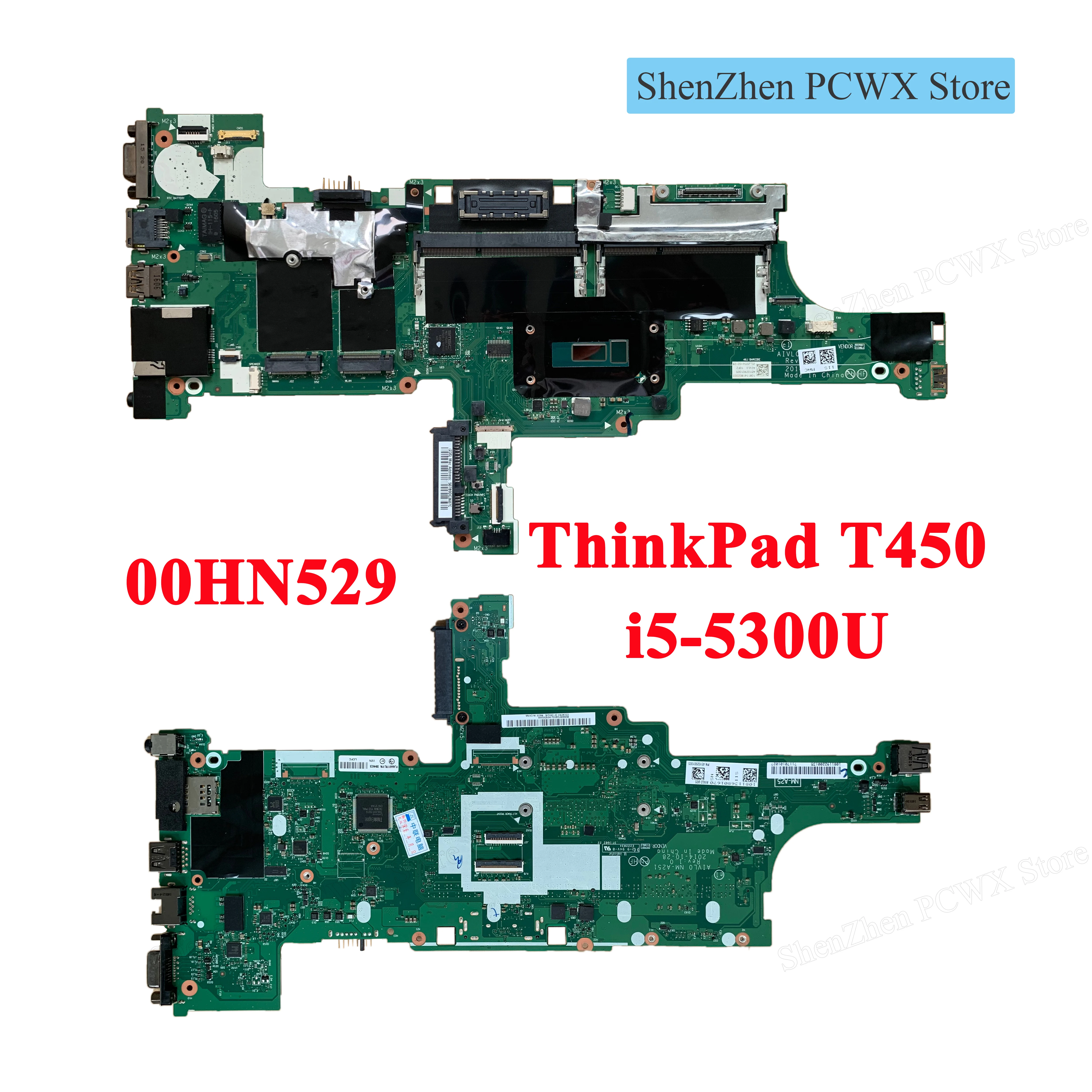 Материнская плата для ноутбука Lenovo ThinkPad T450 материнская 45102901005 FRU 00HN529 с ЦП DDR3