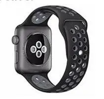 Мягкий силиконовый спортивный ремешок для apple watch ремешок 40 мм 44 мм браслет для iwatch 5 4 3 2 1 дышащий ремешок для часов 42 мм 38 мм - Цвет ремешка: black siliver