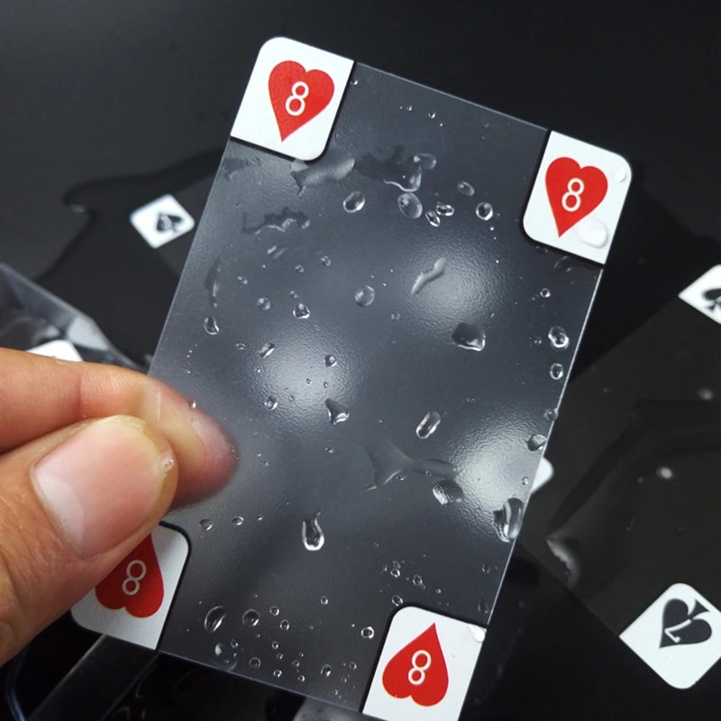 Creative Colorless Waterproof Playing Cards Transparent Plastic Card Party Camping Entertainment Supplies High Quality Durabe |