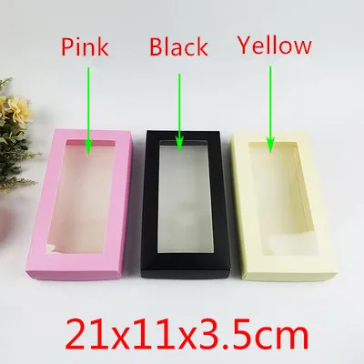10 шт. DIY Винтаж Цвет крафт Бумага Подарочная коробка торта посылка с прозрачным