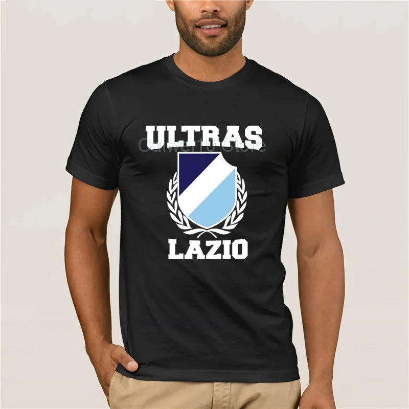 Новая модная трендовая черная футболка Ultras Lazio Мужская с короткими рукавами