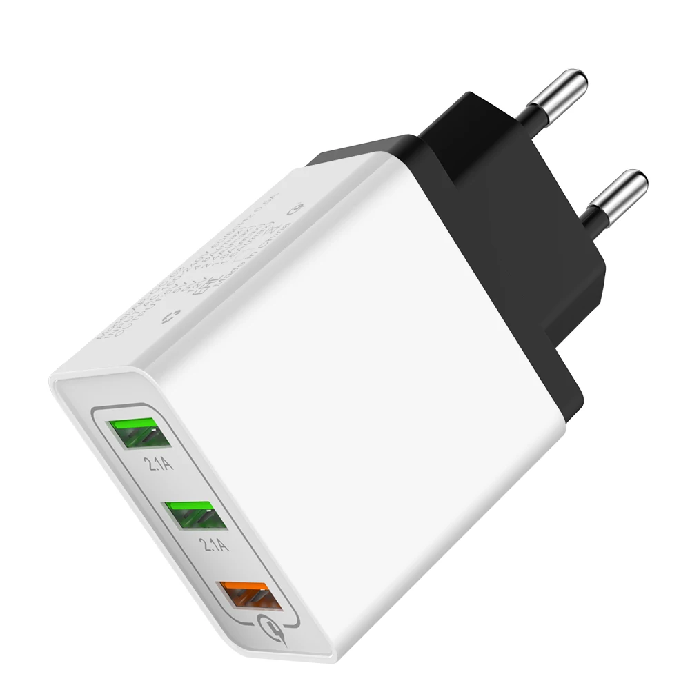 Быстрая зарядка 3,0 USB Зарядное устройство 5V 2.4A QC3.0 быстрой зарядки USB для путешествий настенное Зарядное устройство для iPhone samsung мобильного телефона Xiaomi Зарядное устройство - Тип штекера: Black