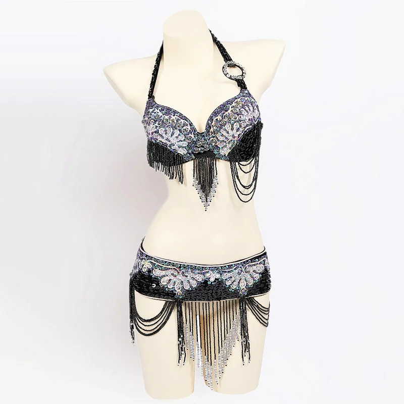 Extraodinary восточные Стиль одежда костюм из 2 предметов бисера бюстгальтер ремень