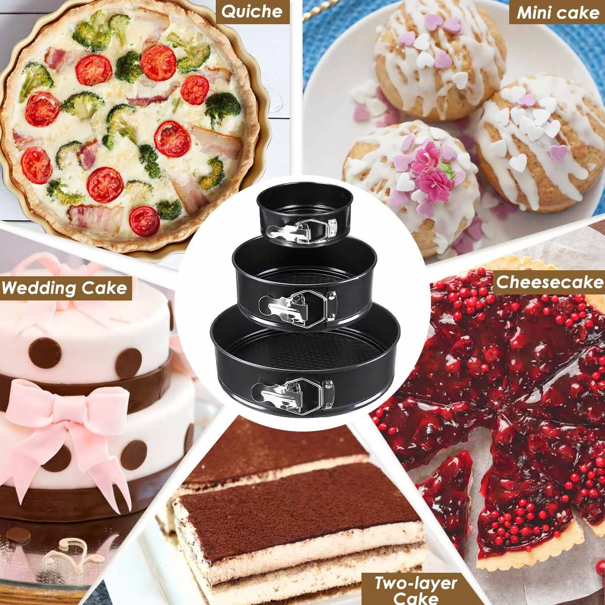 

2021 4/7/9 Inch Baking Cake Mold Tin Round Cake Baking Pan Nonstick Leakproof Cheesecake Removable Bottom For Kitchen Cake Tool