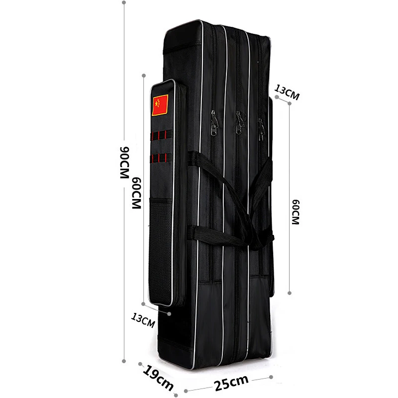 3 Layer 90cm style 1 Оксфорд Высокое качество утепленные многофункциональные Водонепроницаемый 2-3 слоя для рыбалки сумка прочная Удочка сумка для хранения XA119G - Цвет: 3 Layer 90cm style 1