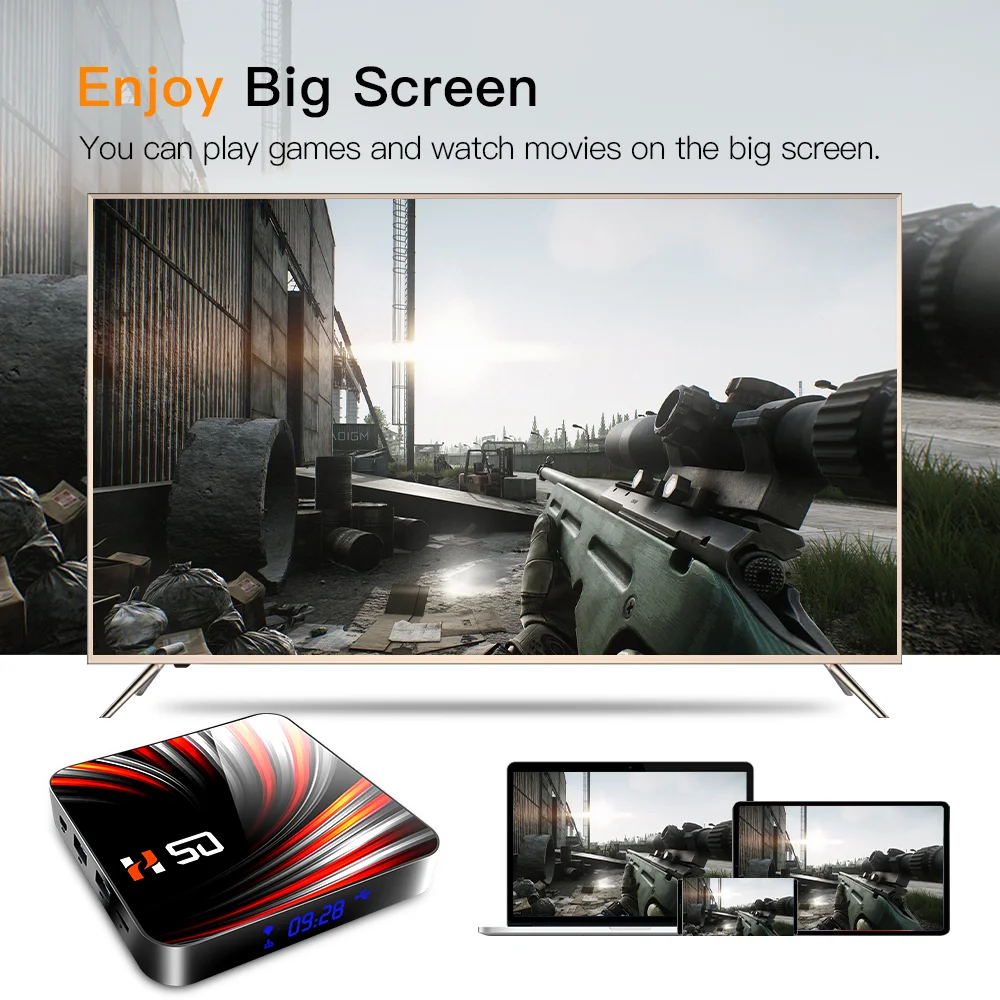 ТВ-приставка HONGTOP Android 4K Ultra HD TV 10 0 HDR 4 ГБ 64 Wi-Fi Google Play Store Смарт медиаплеер |
