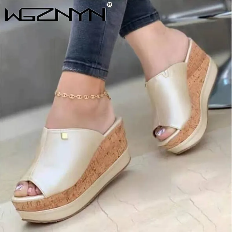 

Wedge Sandals Women Shoes Summer Fashion Platform Slippers Woman Peep Toe Sandals High Heels Female Flip Flops Designer Slides