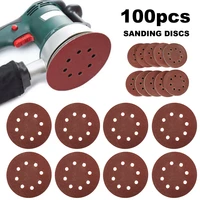 100pcs 5in sander disc 406080180400800 grit sandpaper sheet hook loop sanding disc sanding disk for sandpaper grinding disc