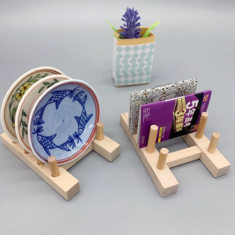

1 шт., миниатюрная деревянная полка для кукольного домика