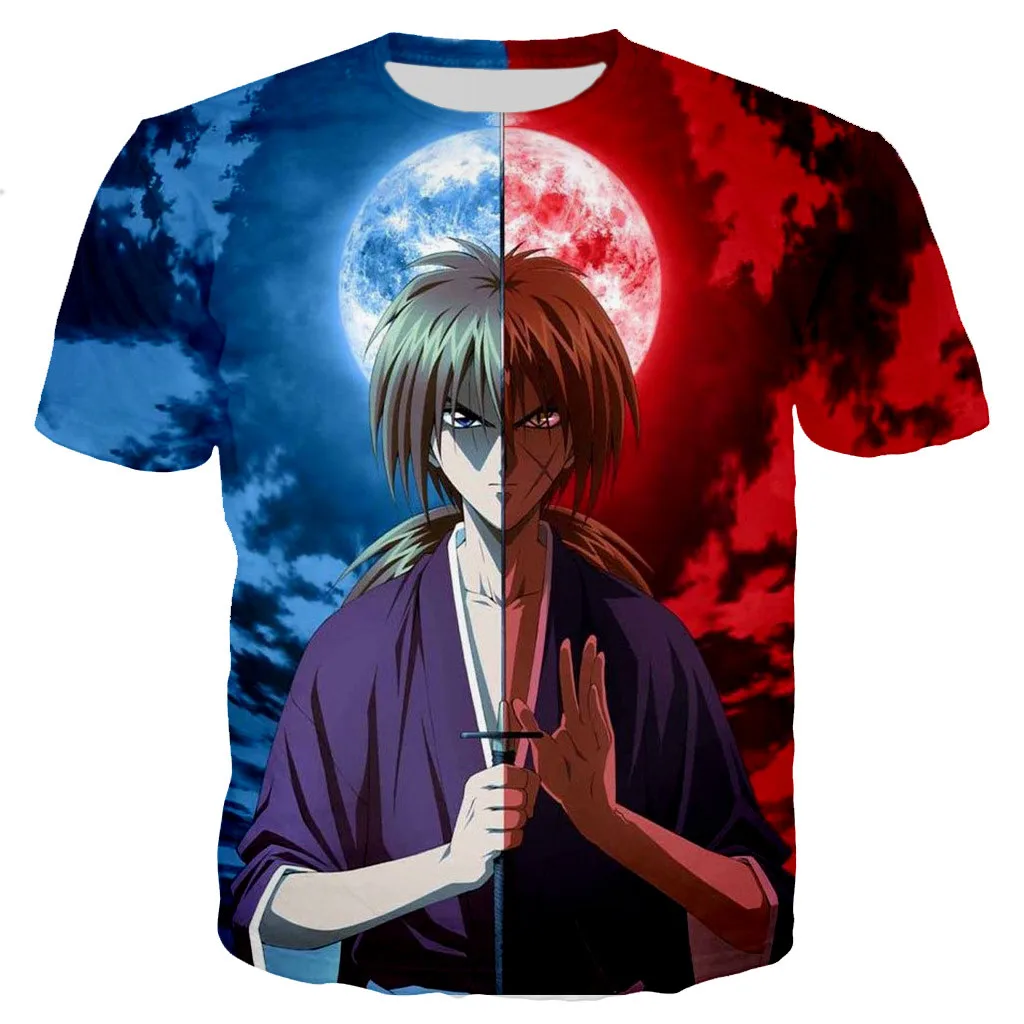 

Anime Rurouni Kenshin 3D Printed T-shirts Men/women 2021 New Fashion Cool Unisex Casual Style T-shirt Streetwear