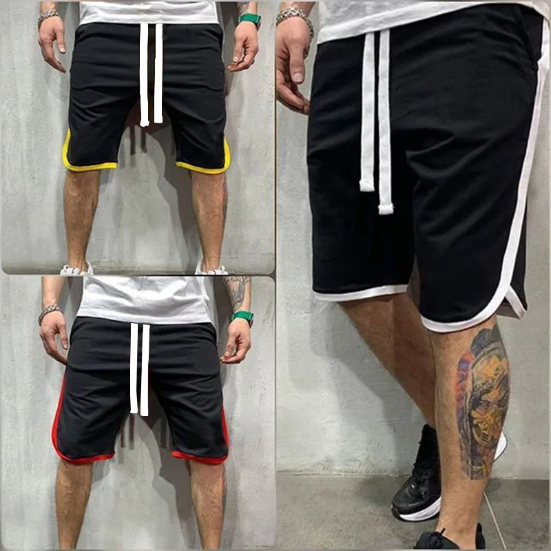 

2021 Summer Running Shorts Men Letter Print Elastic Waist Jogging Gym Fitness Shorts Quick Dry Training Casual Shorts Pants Male