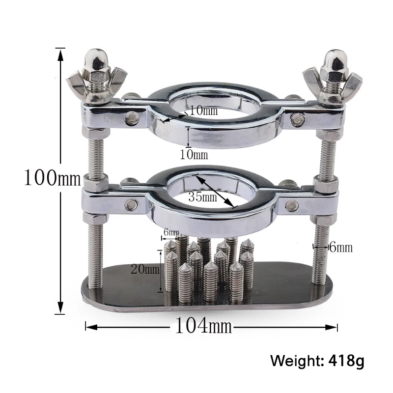 Металлическое кольцо на пенис с шипами Растяжитель Для мошонки БДСМ бондаж Бик