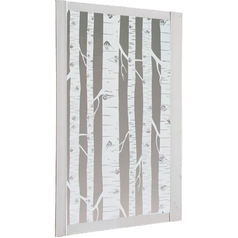 Оконная пленка наклейки на стекло окрашенное самоклеящееся декоративное белое