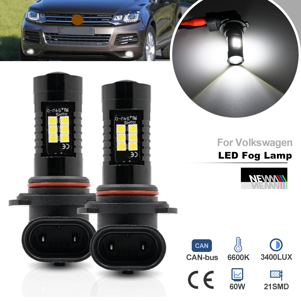 Светодиодная противотуманная фара для VW Crafter Transporter T5 Polo Scirocco III Tiguan Touran Up HB4 9006 P22d |