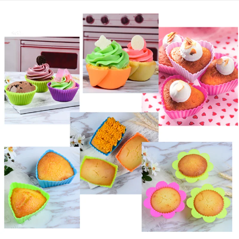 12 шт. силиконовые формы капкейк сердечко силиконовый для торта мыла прессформы