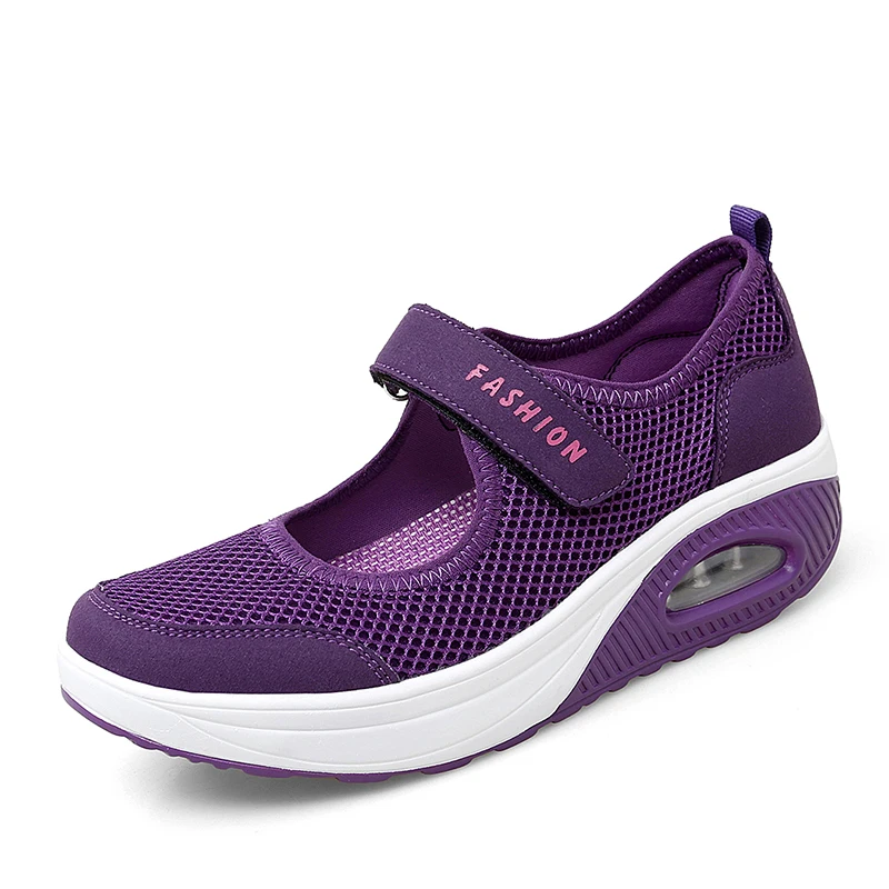 2021 Hot Sale Women Tennis Shoes Slip on Thick Bottom Sneakers Woman Gym Sport Outdoor Walking Fitness Trainers Tenis Feminino