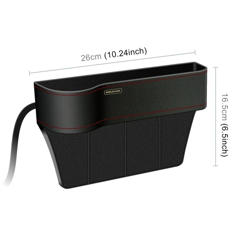 Multifunction Car Wireless Charger Storage Box Organizer for Iphone X 7 8 Plus Samsung S9 Seat Space Filler Holder Usb |