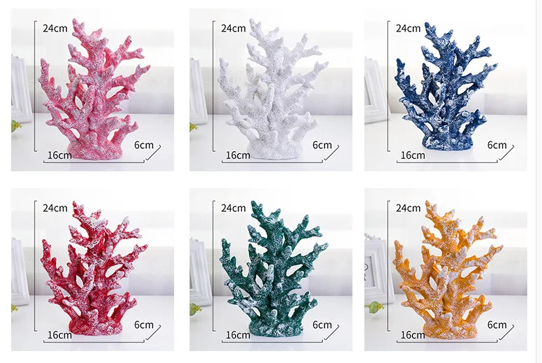 Аквариум Ландшафтный многоцветный Коралл имитация смолы Корал украшение