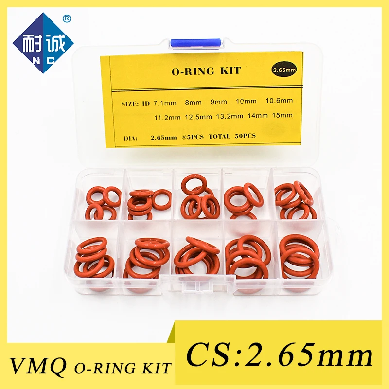 Красное Силиконовое кольцо толщиной 2 65 мм силиконовое/VMQ уплотнительное