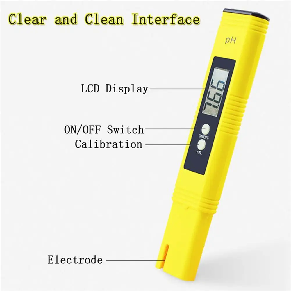

Digital LCD PH Meter Pen of Tester Accuracy 0.1 Aquarium Pool Water Wine Automatic Calibration Water Quality Purity Test Tool
