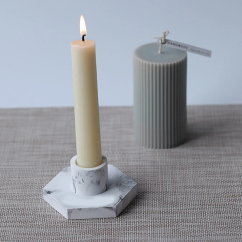 Силиконовый шестиугольный подсвечник форма для изготовления эпоксидной смолы