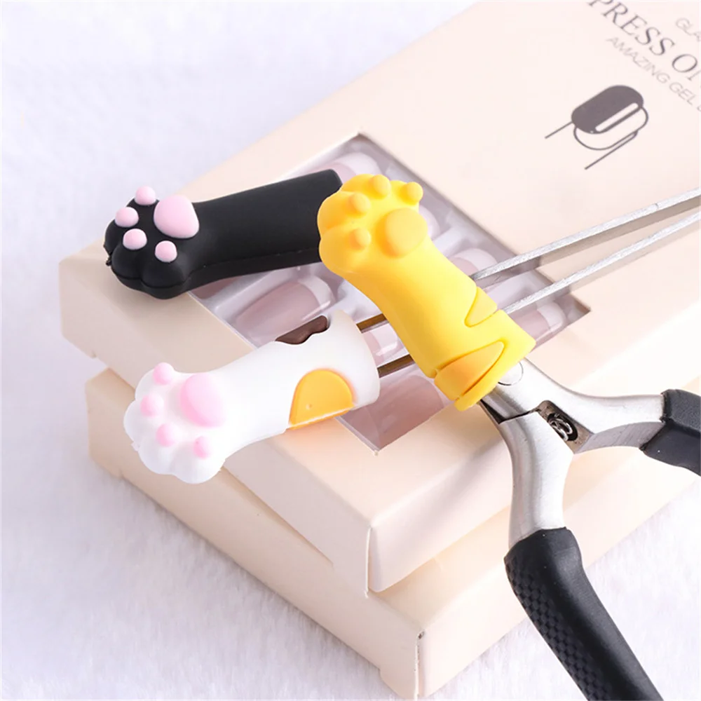 1x Nipper Cover Protective Sleeve For Nail Cuticle Scissors Manicure Pedicure Tools Dead Skin Tweezers Cap Cat Paw | Красота и