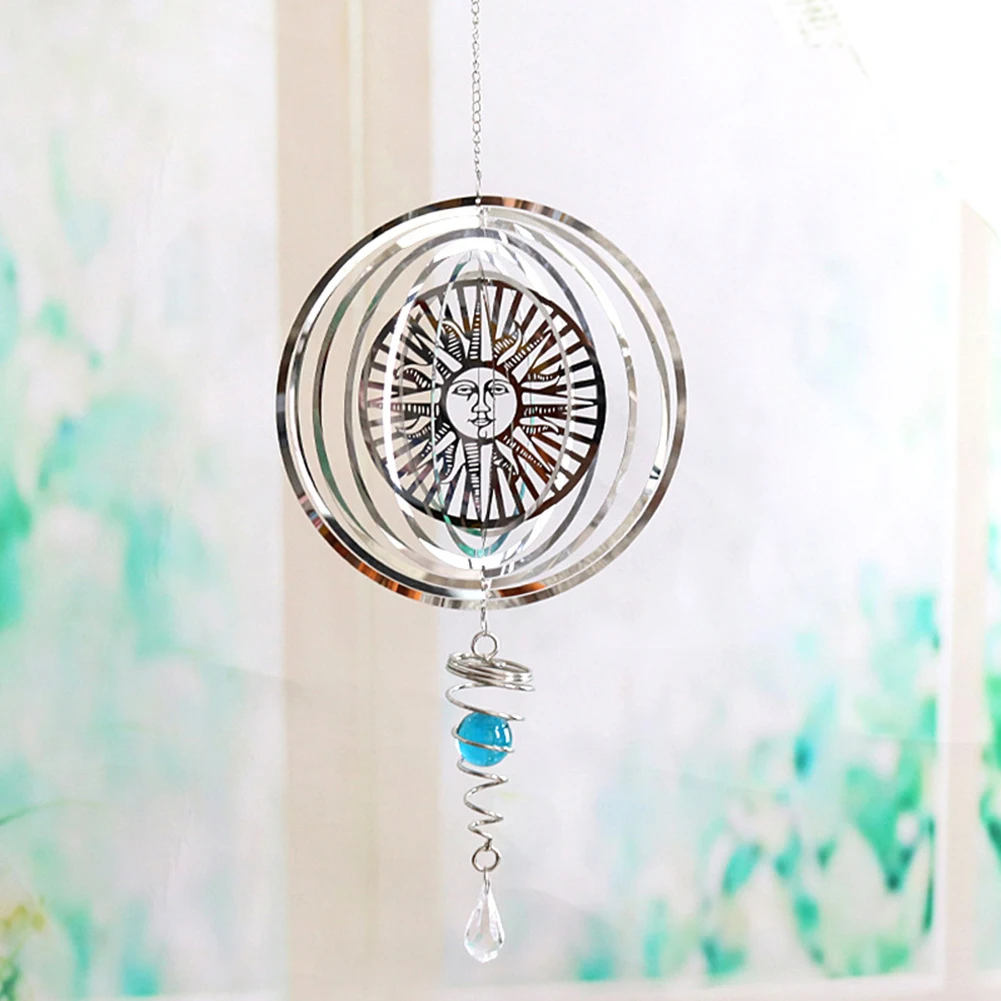 3d-колокольчики ветра солнца из нержавеющей стали складные вращающиеся Спиннеры