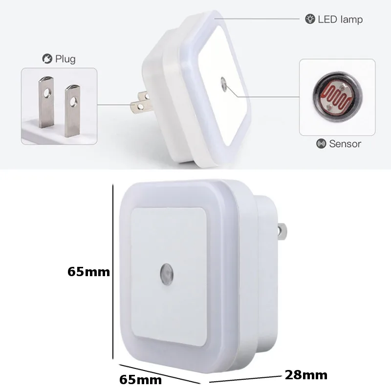 Светодиодный ночсветильник с датчиком 110 В 220 вилка EU/US|Ночники| |