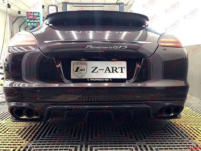Z-ART реальные углеродное волокно задний диффузор для Panamera 2010-2013 спойлер задней