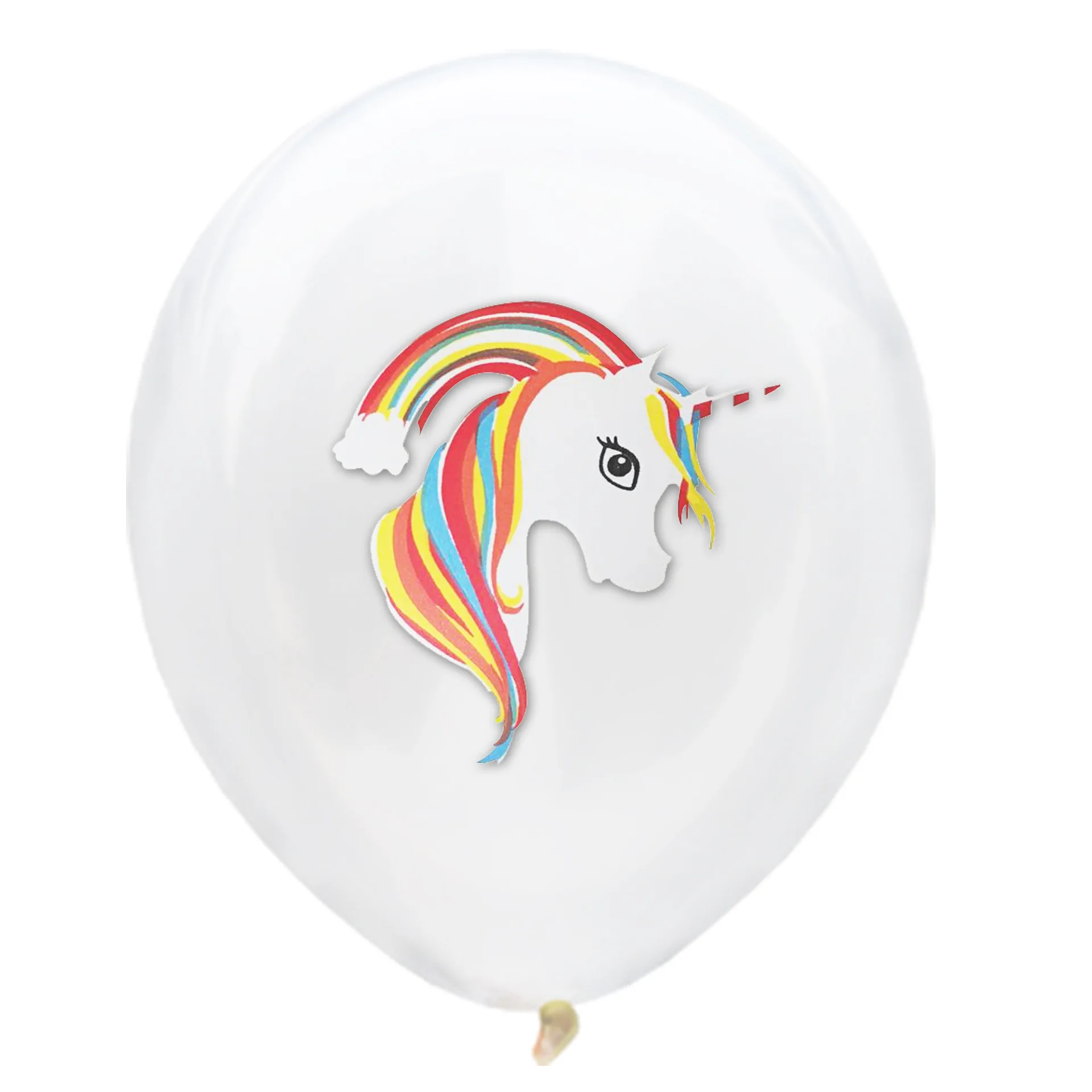 10pcs 12inch Printing colourful unicorn transparent confetti Helium Latex Balloons For baby shower birthday Party Decoration | Дом и сад