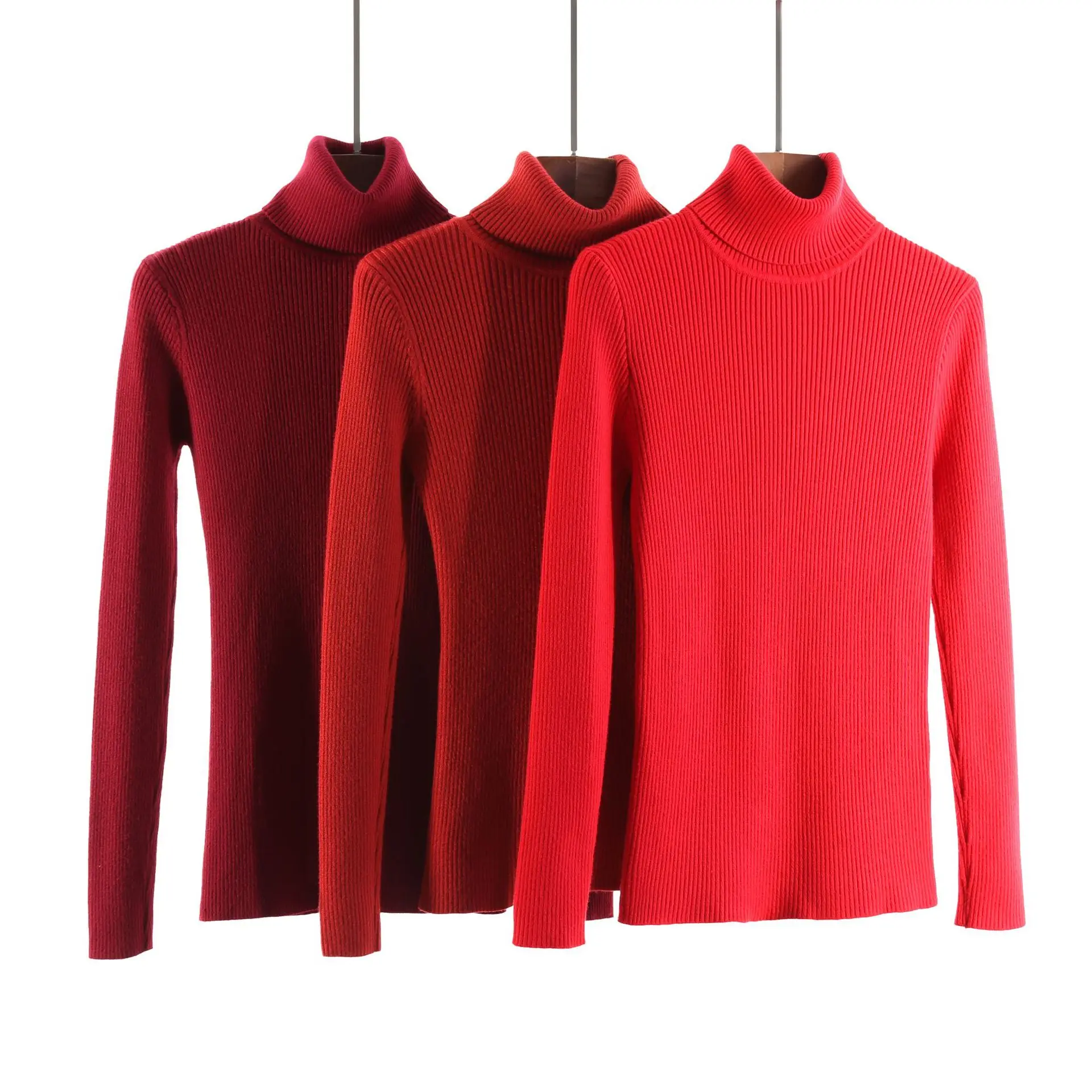 Women Roll Neck Jumper In Fine Knit Rib Basic Ribbed Top | Женская одежда