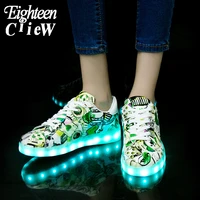 size 27 44 new luminous sneakers boy girl led light up shoes with light kids shoes casual soft children glowing sneakers