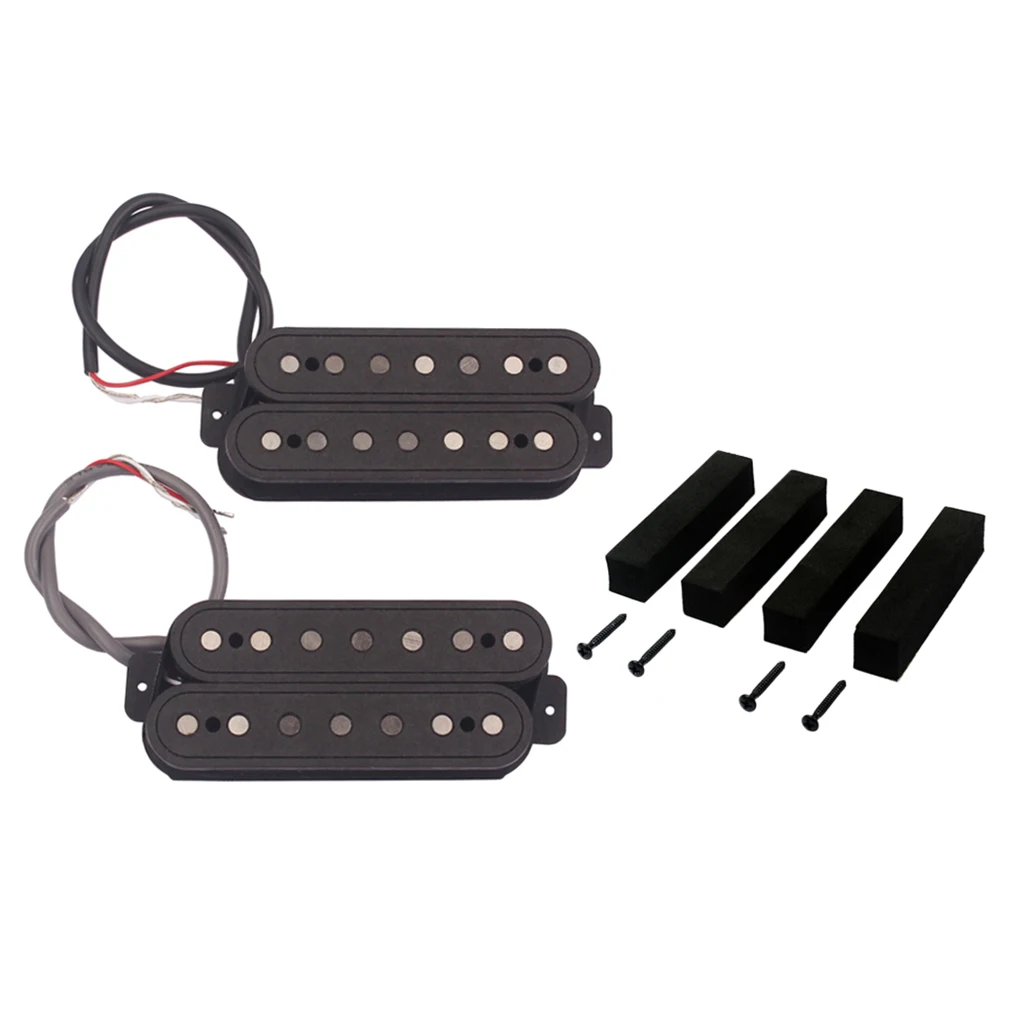 2X Alnico 5 Humbucker звукосниматель мостовой шейный Набор для замены 7 струнной