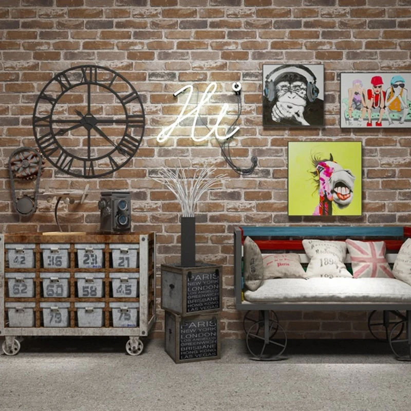 Рулон винтажной 3D бумаги из искусственного кирпича рулон виниловой в стиле ретро