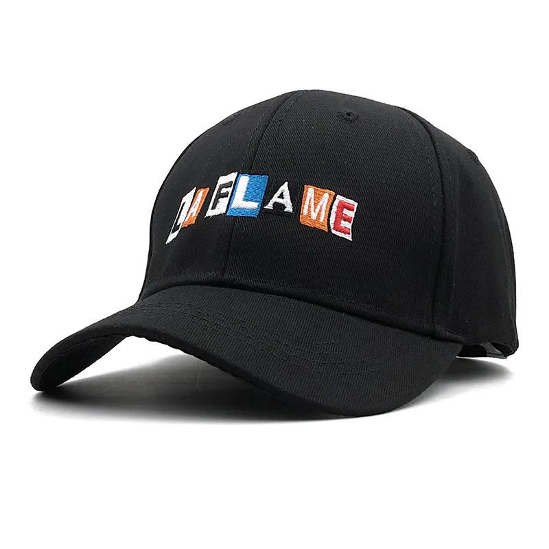 

Letter Laflame Color Embroidery Fashion Baseball Cap Men Women Lovers Outdoor Spring Sunshade Hat Snapback Hip Hop Casquette