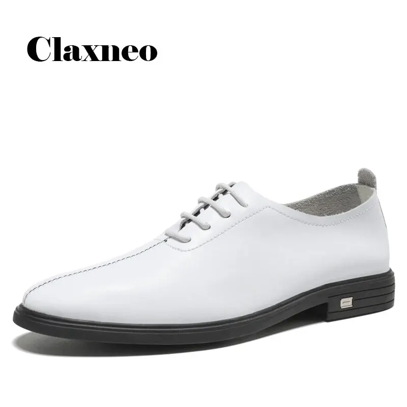 Мужские кожаные туфли белого цвета осень 2020 мужская обувь Классическая