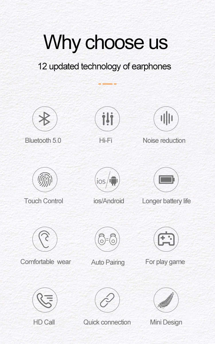 

TWS Bluetooth 5.0 Earphones With Charging Box Wireless Headphones 9D Stereo Sports Waterproof Earbuds Headsets With Microphone