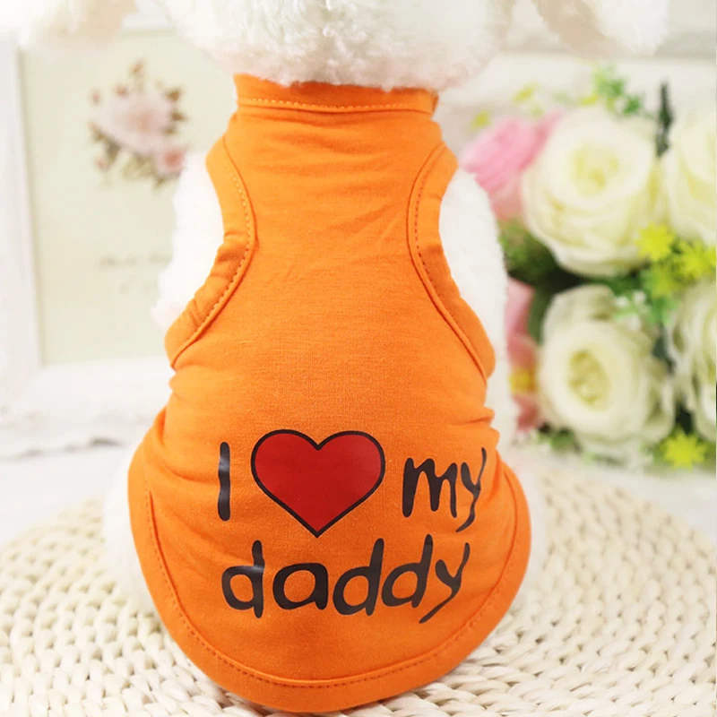 Жилет для собаки с буквенным принтом хлопковая одежда собак костюм кошки платье