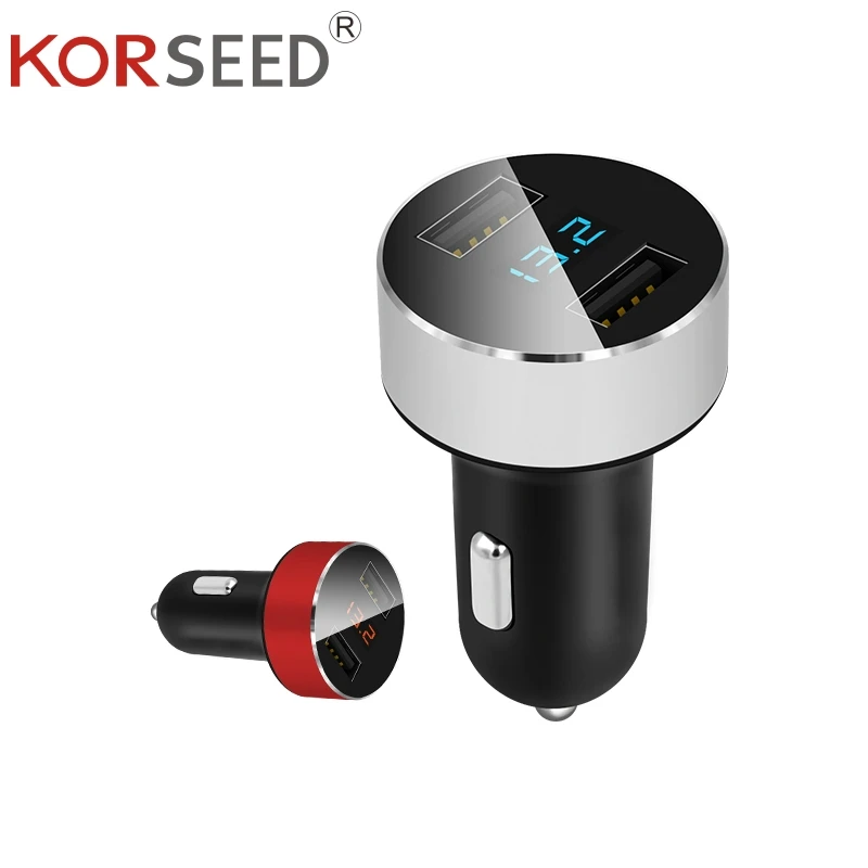 Автомобильное зарядное устройство KORSEED Mini alloy 3 1 А быстрое с двумя usb портами для