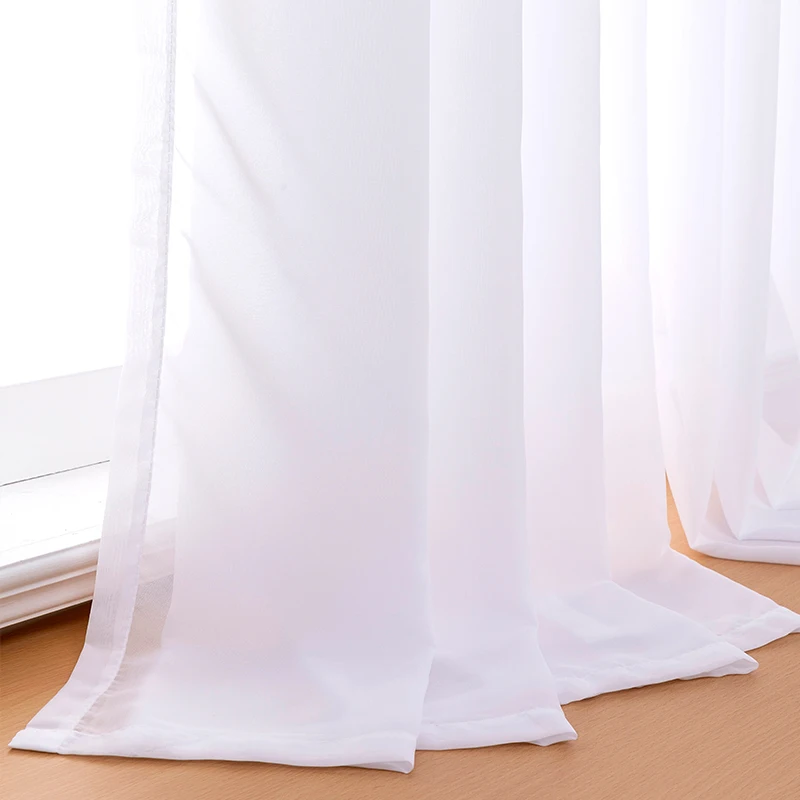 Шифоновые белые тюлевые занавески для гостиной спальни окна свадьбы Современные