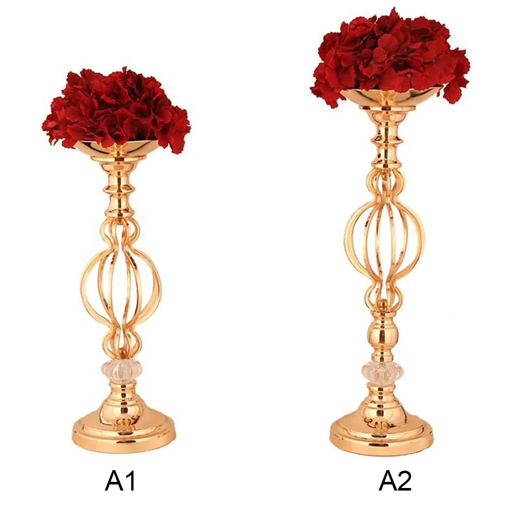 Золотые подсвечники 50 см/20 дюймов металлический подсвечник ваза для цветов