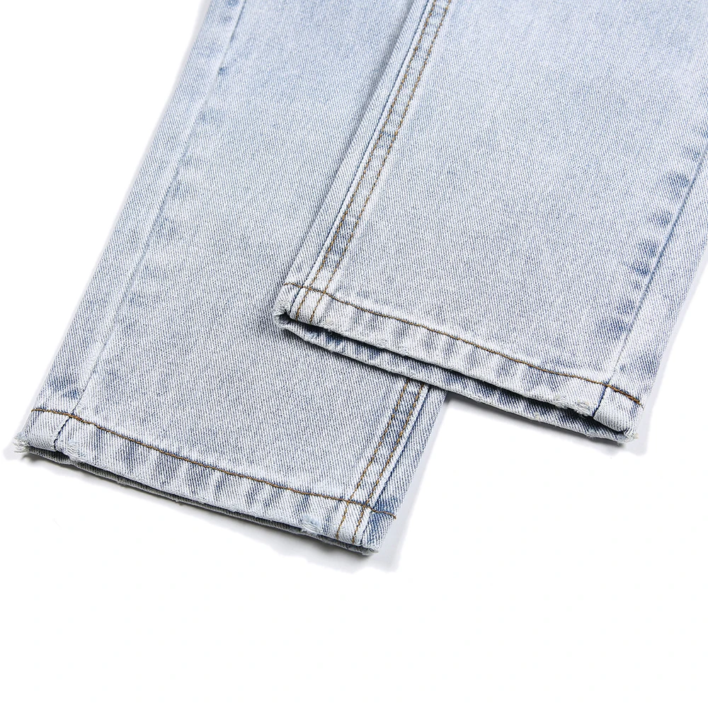 Slim Men Jeans Male Trousers Simple Design Cozy All-match Students Daily Casual Denim Pants Men Blue Pants