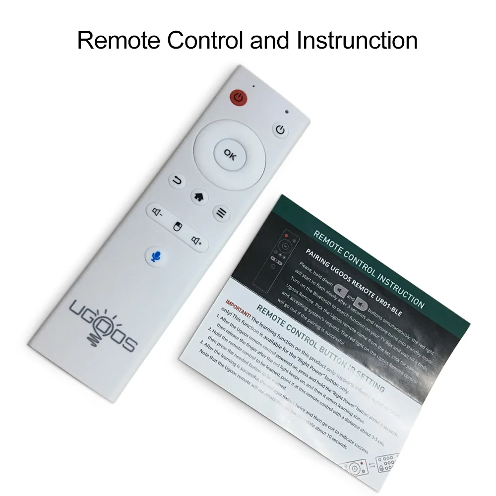 Original Ugoos BT Voice Remote Control for AM7 AM6B Plus X4 Pro Cube TOX1 X3 Android TV Set Top Box | Электроника